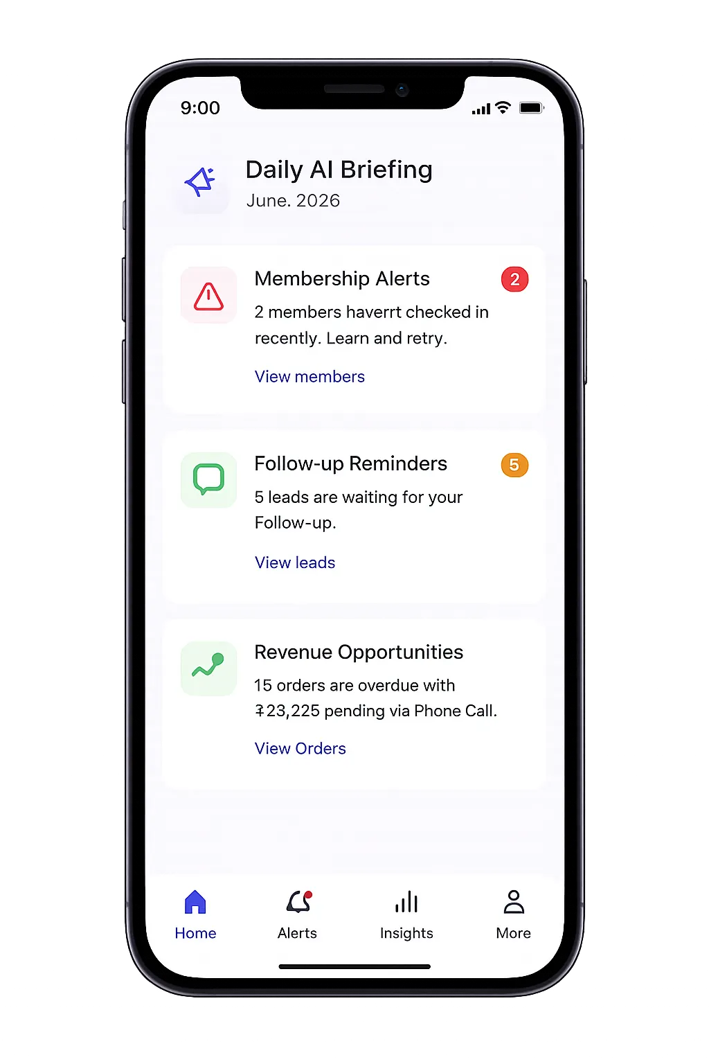 score.fit Daily AI Briefing mobile app preview