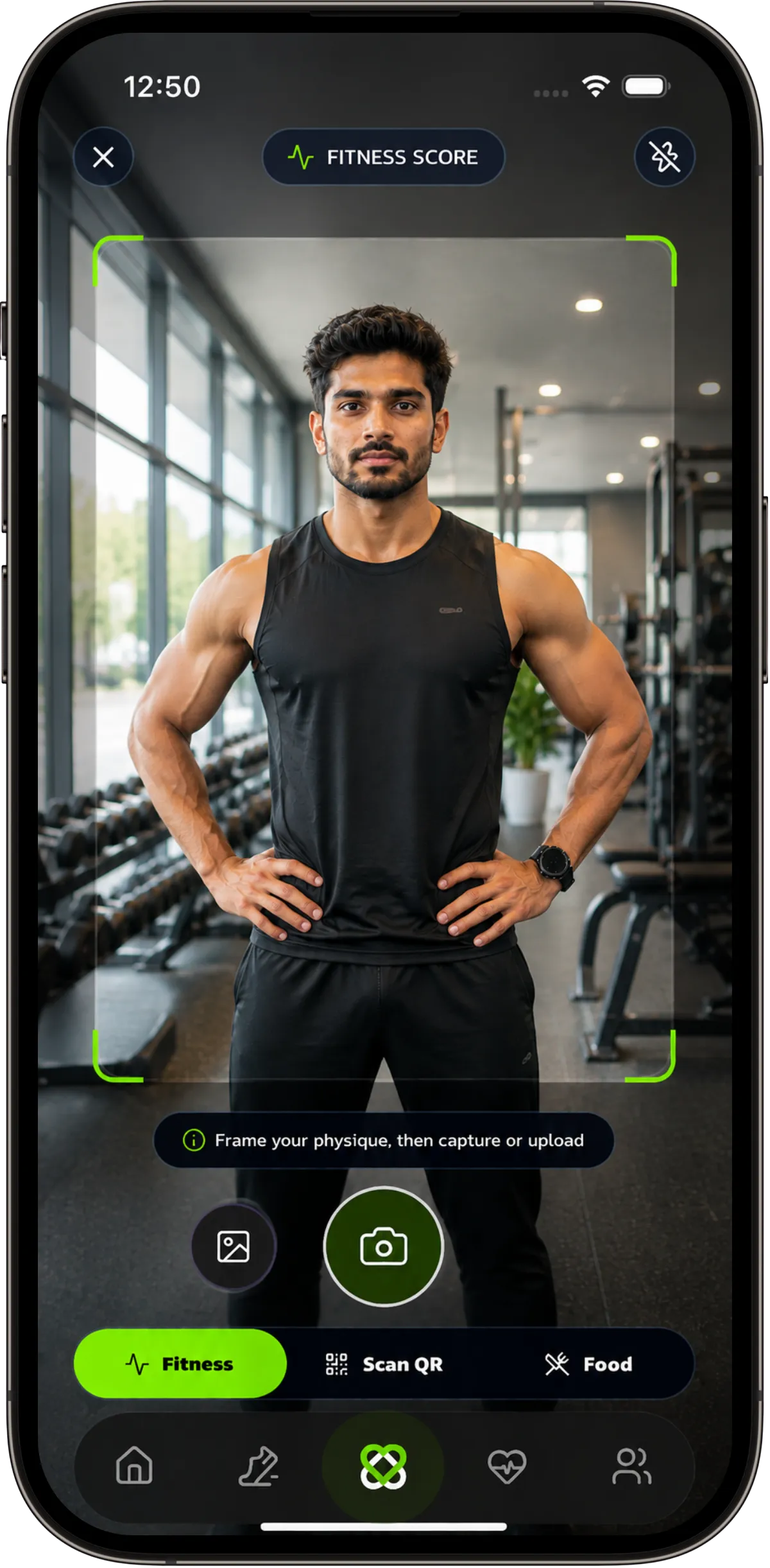 score.fit AI health scan on iPhone
